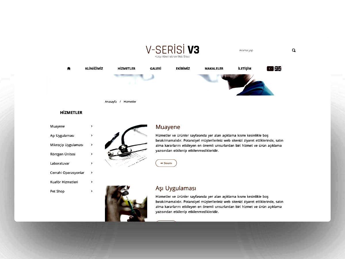 Hazır Veteriner Sitesi V3