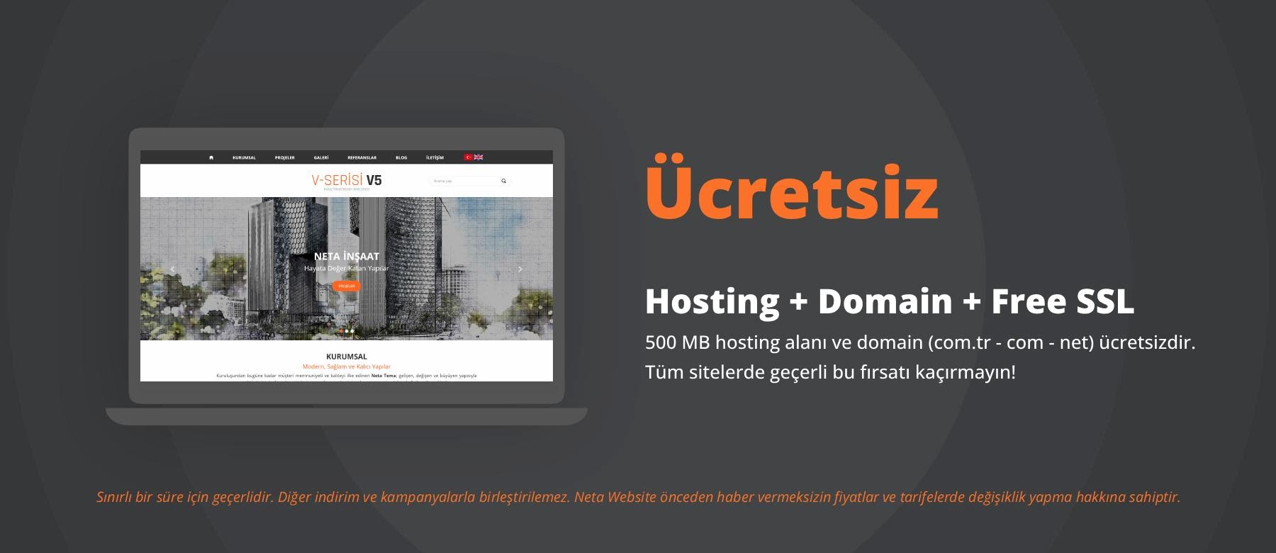 Ücretsiz Hosting, Domain Ve Free SSL